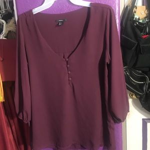 Forever 21 burgundy blouse